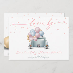 Verrassende roze Baby shower Celebratieparade Kaart