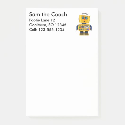 Verrassende speelgoed robot post-it® notes (Voorkant)
