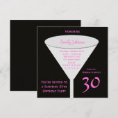 Verrassende uitnodiging van 30e verjaardag (Voorkant / Achterkant)