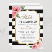 Verrassende verjaardag 40th, 50th, 60th Birthday P Kaart (Voorkant / Achterkant)