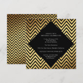 Verrassende verjaardag Art Deco Geometric Gold Kaart (Voorkant / Achterkant)