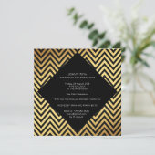 Verrassende verjaardag Art Deco Geometric Gold Kaart (Staand voorkant)