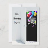 verrassing 16de verjaardagsfeestje kaart (Voorkant)