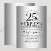 Verrassing 25e trouwdag - Zilver Kaart (Voorkant / Achterkant)