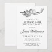 VERRASSING 30e Verjaardagsfeest Golf Thema Kaart (Voorkant / Achterkant)