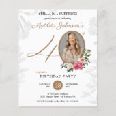 Verrassing 40e verjaardag uitnodiging (Voorkant)