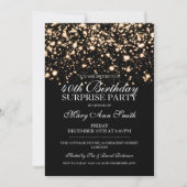 Verrassing 40e verjaardagsfeest Gold Midnight Glam Kaart (Voorkant)