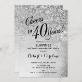 Verrassing 40ste huwelijksjubileum - Zilver Kaart (Voorkant / Achterkant)