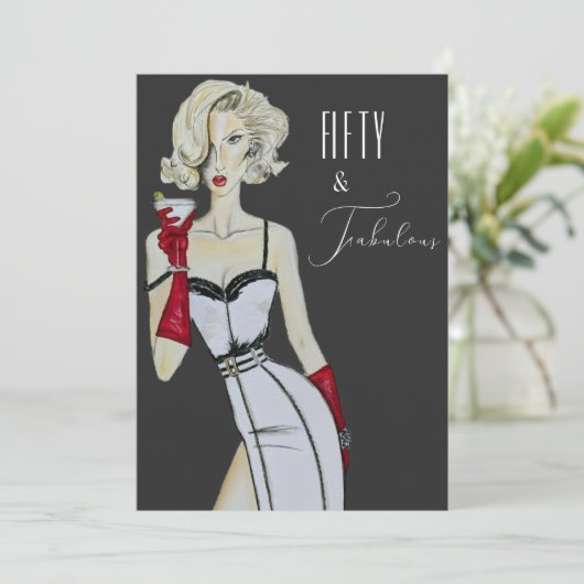 Verrassing 50ste verjaardag Vijftig en Fabulous Pi Kaart (Staand voorkant)