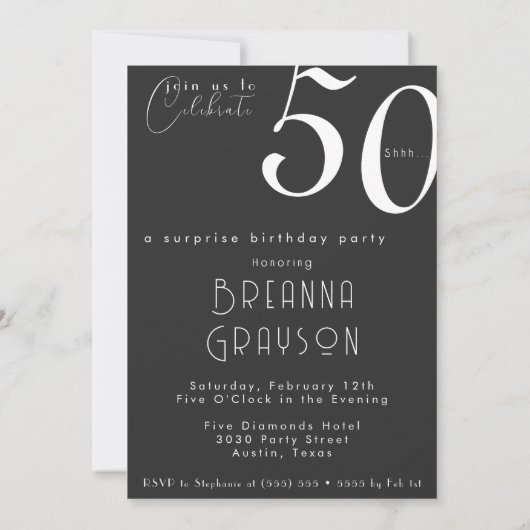 Verrassing 50ste verjaardag Vijftig en Fabulous Pi Kaart (Achterkant)