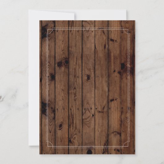 VERRASSING 60e Verjaardagsfeestje Rustiek Hout 60  Kaart (Achterkant)