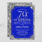 Verrassing 70ste Verjaardagsfeest - Silver Royal B Kaart (Voorkant / Achterkant)