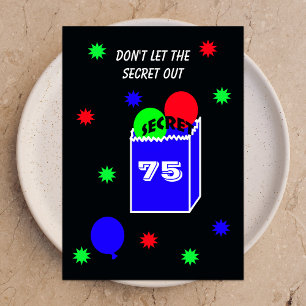 Verrassing 75e Verjaardagspartij Uitnodiging SECRE