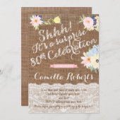 verrassing 80e verjaardag uitnodigingen , verrassi (Voorkant / Achterkant)