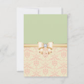 Verrassing 90ste verjaardag | Damask Diamond Bow Kaart (Achterkant)