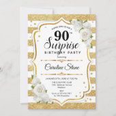 Verrassing 90ste verjaardag - Goud Wit Kaart (Voorkant)