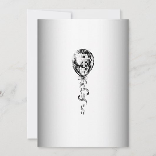 Verrassing 95e verjaardag Black White Balloons Par Kaart (Achterkant)