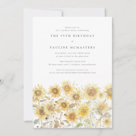 Verrassing 95e Verjaardagsfeest Boho Zomer Zonnebl Kaart (Voorkant)