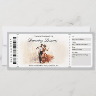 Verrassing Balzaal Danslessen Cadeaubewijs Kaart
