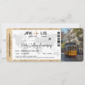 Verrassing Boarding Pass Ticket bestemming Portuga Kaart (Voorkant)