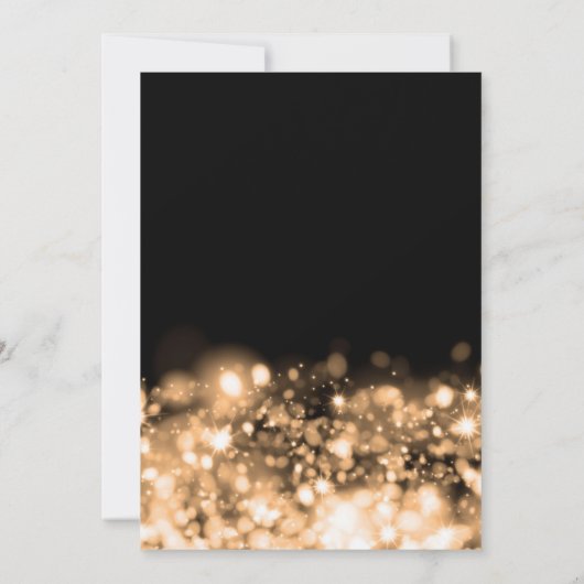 Verrassing Foto 50e Verjaardag Gold Midnight Glam Kaart (Achterkant)
