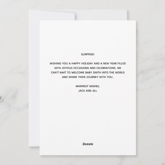 Verrassing Kerstboom Zwangerschap Aankondiging (Achterkant)