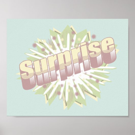 Verrassing onomatopee explosie poster (Voorkant)