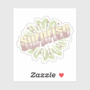 Verrassing onomatopee explosie sticker