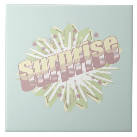 Verrassing onomatopee explosie tegeltje (Voorkant)