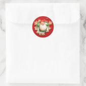 Verrassing van de Kerstman met Kerstmis Ronde Sticker (Tas)