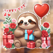 Verrassing van de Valentijn van Sloth Raamsticker (Vel 2)