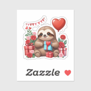 Verrassing van de Valentijn van Sloth Sticker
