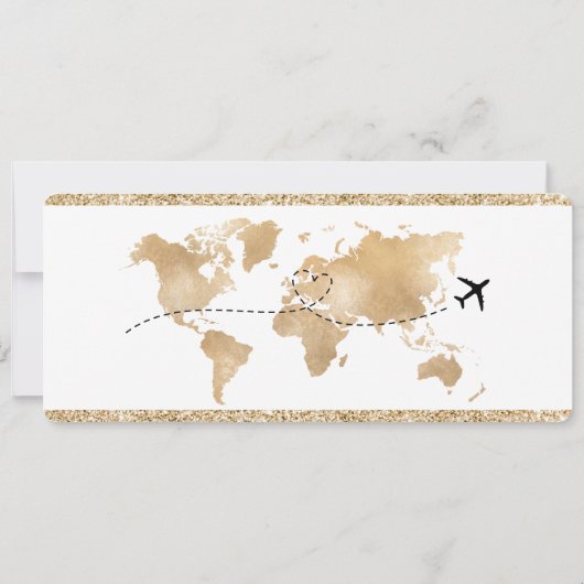 Verrassing Verjaardag Boarding Pass Trip Ticket Gr Kaart (Achterkant)