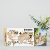 Verrassing Verjaardag Boarding Pass Trip Ticket Me Kaart (Staand voorkant)