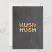 Verrassing Verjaardagsfeest Hush Chalk Metallic Kaart (Achterkant)