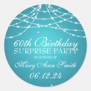 Verrassing Verjaardagsfeestje String van Sterren T Ronde Sticker