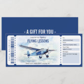 Verrassing Vlieglessen Cadeaubon Kaart (Voorkant / Achterkant)