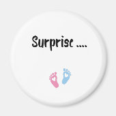 Verrassings Zwangerschapsaankondiging Baby Onthull Magneet (Voorkant)