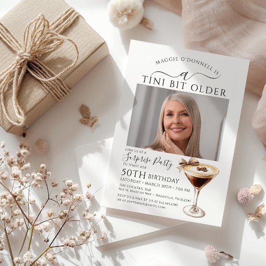 VERRASSINGSFEEST Een klein beetje oudere Martini 5 Kaart