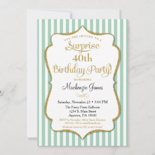 Verrassingsfeest op zaterdag Seafoam Mint Green Go Kaart
