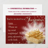 Verrassingsfeest | Rood en goud Kaart (Voorkant / Achterkant)