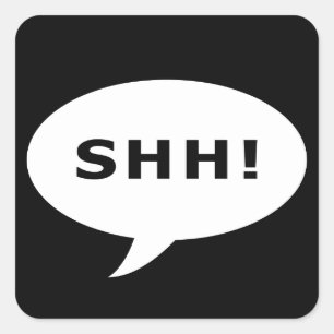 Verrassingsfeestje Comic Bubble Vierkante Sticker