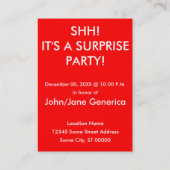 verrassingspartij barst uitnodigingen (Achterkant)