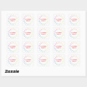 verrassingspartij barst uitnodigingen vierkante sticker (Vel)