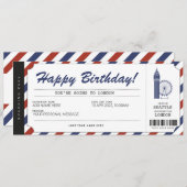 Verrassingsreis Londen Instapkaart Reis Ticket Kaart (Voorkant / Achterkant)