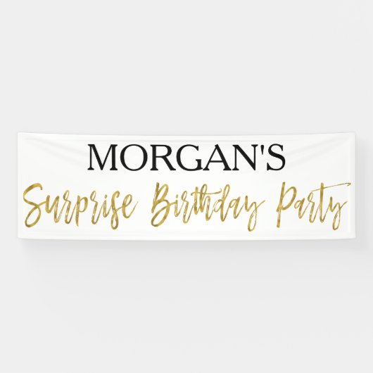 Verrassingsverjaardagsfeestbanner Spandoek (Horizontaal)