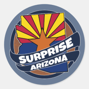 Verrassingsvlag Arizona barst rond stickers