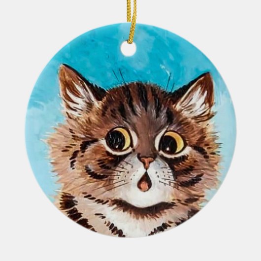 Verrast Kat · Kunst door Louis Wain · Ornament (Voorkant)