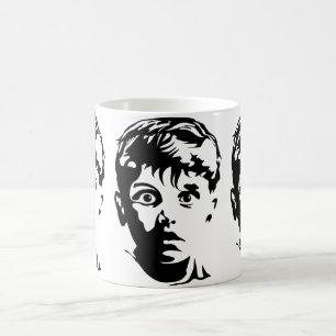 Verraste Jongen Grafische Kunst Sjabloon Mok