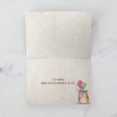 verraste jongetje voor late verjaardag kaart (Binnen)